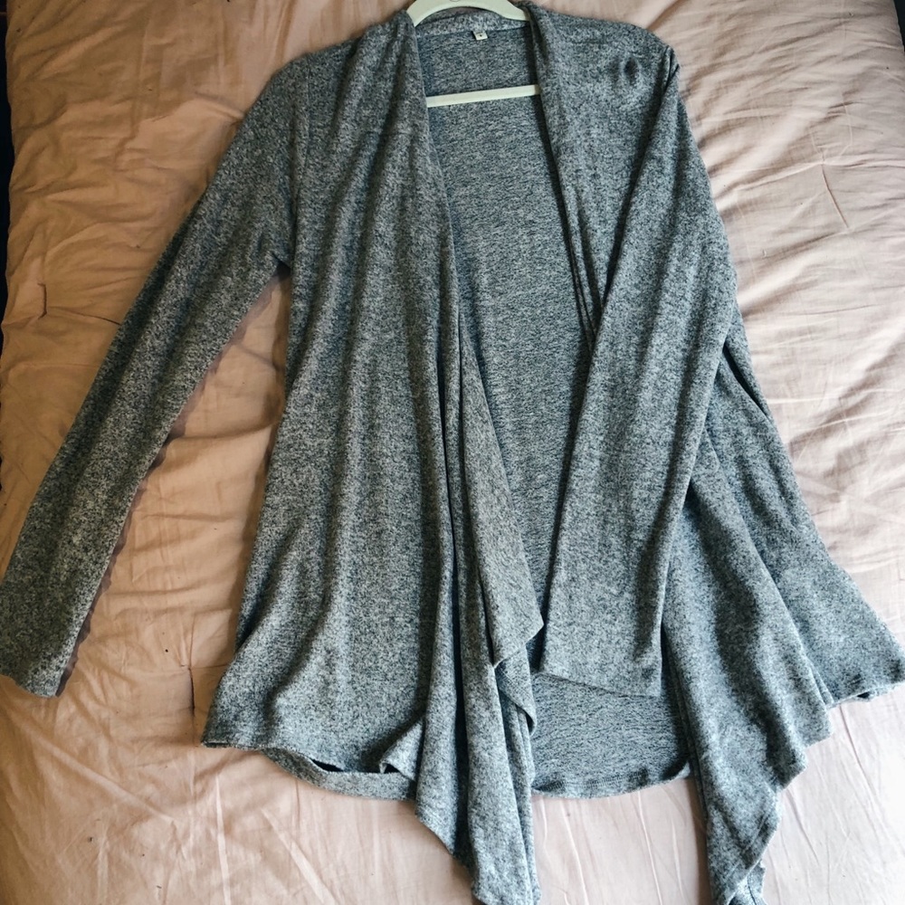 Gray Long Sleeve Soft Cardigan
